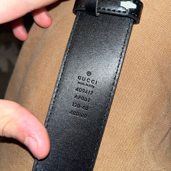 Gucci Double G Marmont Leather Belt Size 48 - Picture 4 of 5